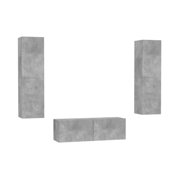 WREWING Meuble TV,Bas Table TV Support de Télévision en Bois pour Salon Chambre Salle à Manger,Support pour Téléviseur Jusqu’