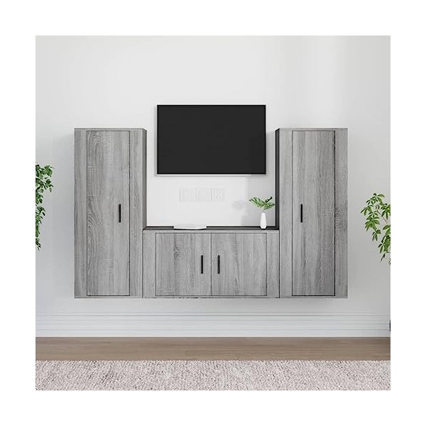 VEEKI Meuble TV, Meuble TV Suspendu, Meuble TV Industriel, Meuble TV Bois, Meuble Chambre, Convient pour Salon ou Chambre, En