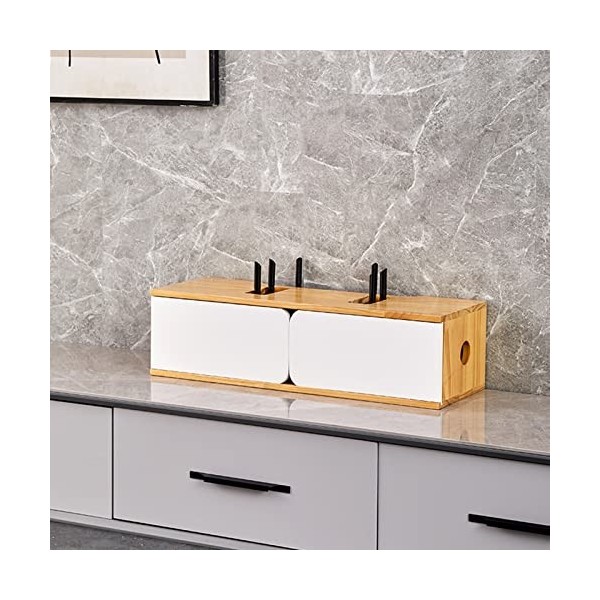 XIBANY Meuble TV Mural 60/80Cm Set-Top Box Étagère WiFi Router Box, Meuble TV Mural, Étagère TV Flottante Meuble de Rangement