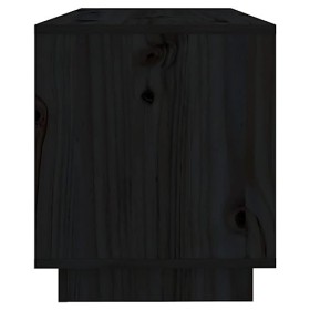Meuble TV Noir 74x34x40 cm Bois de pin massif