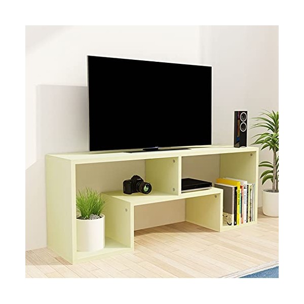 Uvency Meuble Tv Simple Moderne Console Média Tv Meuble Tv En Bois Centre de Divertissement Boîte de Câbles Consoles de Jeu M