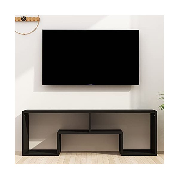 Uvency Meuble Tv Simple Moderne Console Média Tv Meuble Tv En Bois Centre de Divertissement Boîte de Câbles Consoles de Jeu M