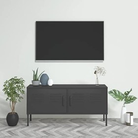 VidaXL Meuble TV Anthracite 105x35x50 cm Acier