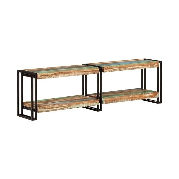 BaraSh Meuble TV 140x30x40 cm Bois Massif de récupération,Table TV,Meuble TV,Ensemble Meuble TV