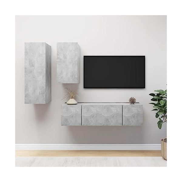 Meuble Tv,Blanc Tv,Comme Espace de Rangement, Meuble Bas Suspendu Ou Debout, Buffet Salon,Meuble TV Suspendu,Support de Télév