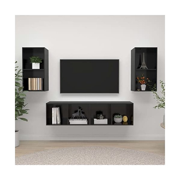 Meuble Tv,Blanc Tv,Comme Espace de Rangement, Meuble Bas Suspendu Ou Debout, Buffet Salon,Meuble TV Suspendu,Support de Télév