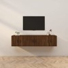 VEEKI Meuble TV, Meuble TV Suspendu, Meuble, Meuble TV avec Rangement，Meuble Industriel, Convient pour Salon ou Chambre, Meub