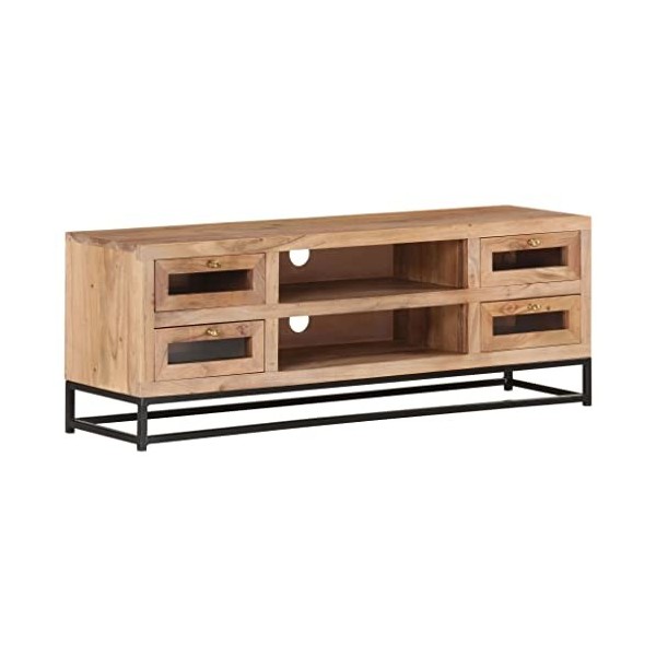 VidaXL Meuble TV 110x30x40 cm Bois dacacia massif