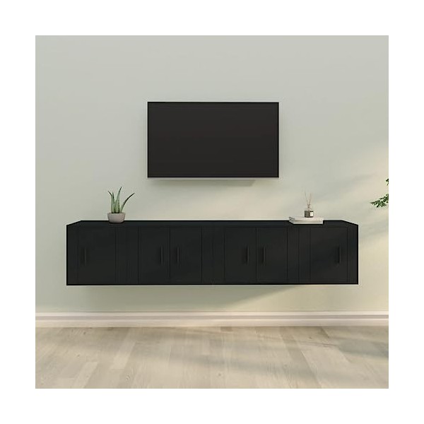 VEEKI Meuble TV, Meuble TV Suspendu, Meuble TV Industriel, Meuble TV Bois, Meuble Chambre, Convient pour Salon ou Chambre, En