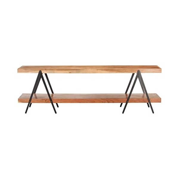 VEEKI Meuble TV, Meuble TV Suspendu, Meuble TV Industriel, Meuble TV Bois, Meuble Chambre, Convient pour Salon ou Chambre, 16