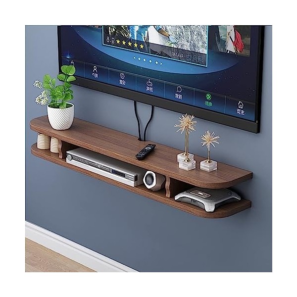 Meuble TV Suspendu - Meuble TV Flottant Étagère Mural , Meuble TV Flottant Avec Étagère Murale À Câble Caché, Étagères En Boi