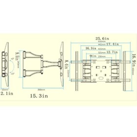 Support mural pour téléviseur à mouvement complet Mural la télé Montage du support du salon à la maison LCD T Vs Hanger 32 