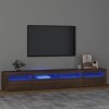 Générique Meuble TV avec lumières LED Chêne Marron 240x35x40 cm, 48.8 kg, 3152729, Meubles, Meubles TV