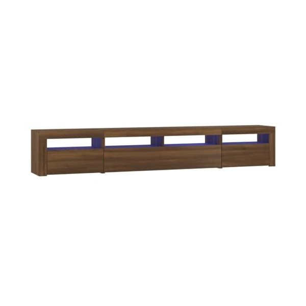 Générique Meuble TV avec lumières LED Chêne Marron 240x35x40 cm, 48.8 kg, 3152729, Meubles, Meubles TV