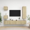 Générique Ensemble de Meuble TV 5 pcs Chêne Sonoma Aggloméré,61.5 KG,3079012, Meubles, Meubles TV