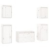Générique Meubles TV 5 pcs Blanc Bois Massif de pin,26.6 KG,3100270, Meubles, Meubles TV