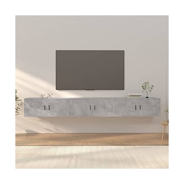 Meuble Tv,Blanc Tv,Comme Espace de Rangement, Meuble Bas Suspendu Ou Debout, Buffet Salon,Meuble TV Suspendu,Support de Télév