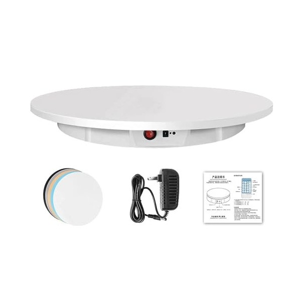 Plateau tournant électrique pour la Photographie, Support Rotatif motorisé Professionnel à 360 degrés pour vidéo en Direct, P