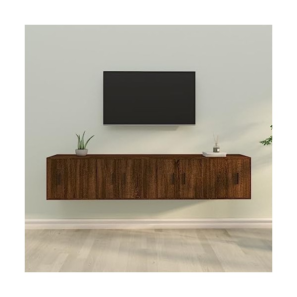 Meuble Tv,Blanc Tv,Comme Espace de Rangement, Meuble Bas Suspendu Ou Debout, Buffet Salon,Meuble TV Suspendu,Support de Télév