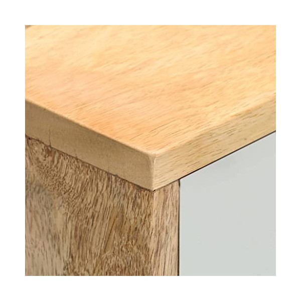 ZEYUAN Meuble TV 110x35x48 cm Bois de manguier Massif,Table Television Salon,Meuble Télé Haut,Meuble TV Haut