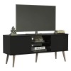 MADESA - Nouveau Meuble TV Chartres , Meuble de Salon pour Télévision 55 Pouces, Meuble Bois, Console TV avec 2 étagères et 