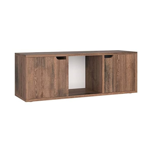 WREWING Meuble TV,Bas Table TV Support de Télévision en Bois pour Salon Chambre Salle à Manger,Support pour Téléviseur Jusqu’