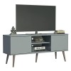 MADESA - Nouveau Meuble TV Chartres , Meuble de Salon pour Télévision 55 Pouces, Meuble Bois, Console TV avec 2 étagères et 