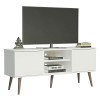 MADESA - Nouveau Meuble TV Chartres , Meuble de Salon pour Télévision 55 Pouces, Meuble Bois, Console TV avec 2 étagères et 