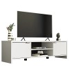 Madesa - Meuble TV Moderne, Meuble TV, Meuble de Salon pour Télévision 65 Pouces, Meuble Bois, Console TV avec 2 étagères et 