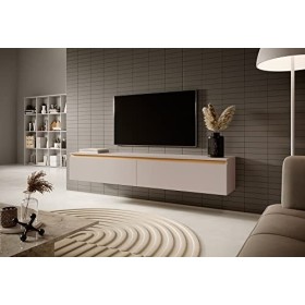 Selsey SENEY Meuble TV, mélamine, Beige, 175 cm