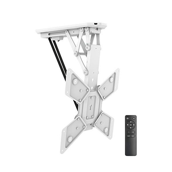MyWall HL40MWL Support de Plafond motorisé Pliable avec télécommande pour téléviseur et écran Plat 23-55" VESA Blanc"