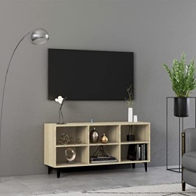 Meuble TV,Meuble TV Bas Table TV Support de Télévision en Bois pour Salon Chambre Salle à Manger,Support pour Téléviseur Jusq