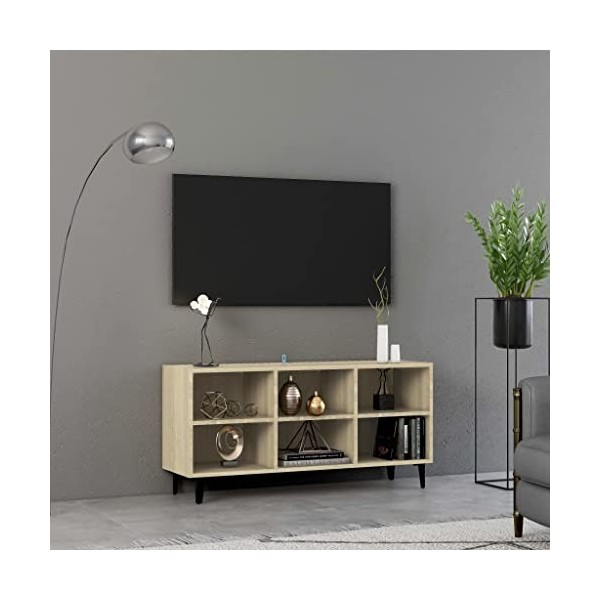 Meuble TV,Meuble TV Bas Table TV Support de Télévision en Bois pour Salon Chambre Salle à Manger,Support pour Téléviseur Jusq