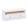 Links 20901530 Provence 3 Meuble TV 2 tiroirs Blanc 118 x 39 x 45 cm