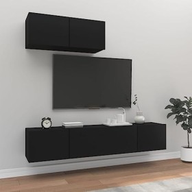 VEEKI Meuble TV, Meuble TV Suspendu, Meuble TV Industriel, Meuble TV Bois, Meuble Chambre, Convient pour Salon ou Chambre, En