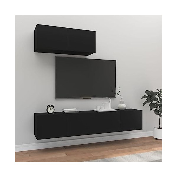 VEEKI Meuble TV, Meuble TV Suspendu, Meuble TV Industriel, Meuble TV Bois, Meuble Chambre, Convient pour Salon ou Chambre, En