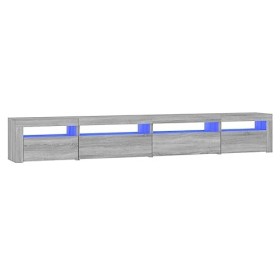 Générique Meuble TV avec lumières LED Sonoma Gris 270x35x40 cm,52.6 KG,3152752, Meubles, Meubles TV
