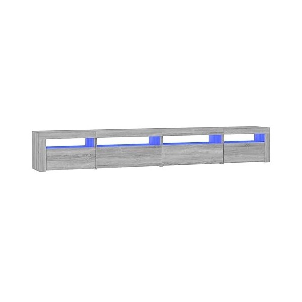 Générique Meuble TV avec lumières LED Sonoma Gris 270x35x40 cm,52.6 KG,3152752, Meubles, Meubles TV