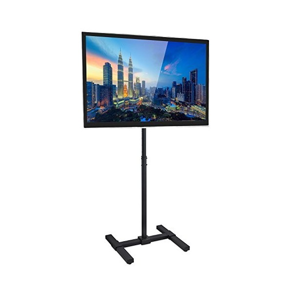 Mount-it! Support TV au Sol pour écrans Plats, incurvés, LCD, LED et Plasma [pour 13 à 42] Hauteur réglable, Support de Monit