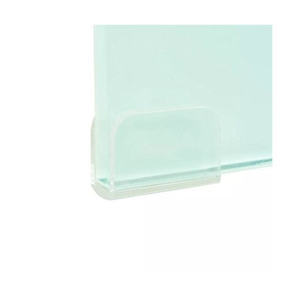 cangzhoushopping Meuble TV/de Moniteur 60 x 25 x 11 cm Verre Blanc Meubles Meubles Audio/vidéo et pour Home cinéma