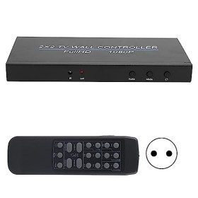 Denash Épissage HDMI 2x2 Contrôleur décran vidéo Mural Processeur dimage HD TV 1080P Matrix Controller Splicer Splitter Dis