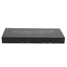 Denash Épissage HDMI 2x2 Contrôleur décran vidéo Mural Processeur dimage HD TV 1080P Matrix Controller Splicer Splitter Dis