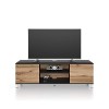 MOBILI FIVER, Meuble TV Rachele, Frêne Noir - Bois Rustique, Made in Italy