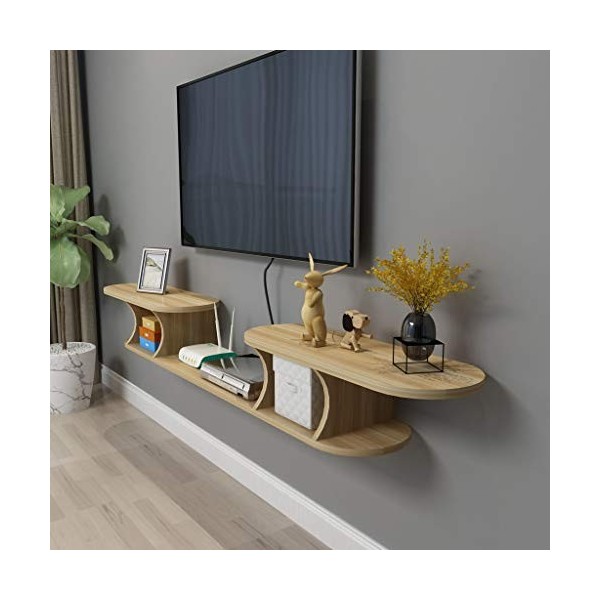 Étagère Flottante Meuble de télévision Mural Étagère Murale Set Top Box routeur Étagère pour Lecteur DVD Photo Jouet Vase Eta