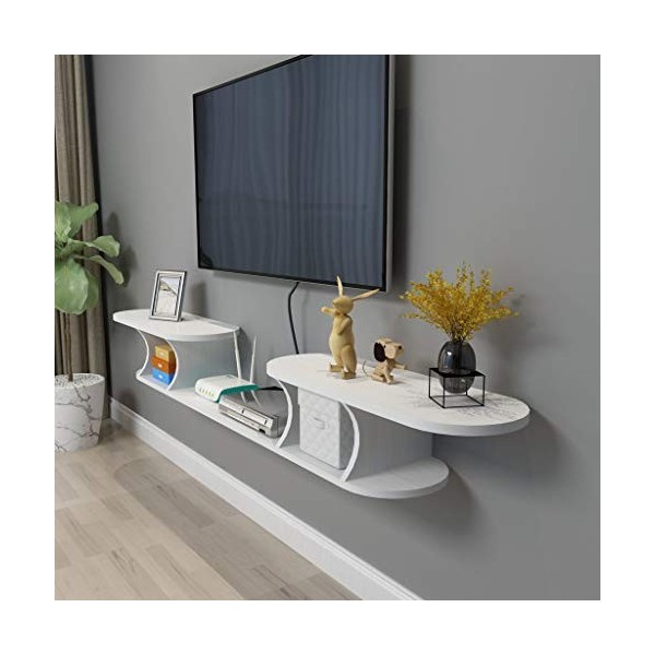 Étagère Flottante Meuble de télévision Mural Étagère Murale Set Top Box routeur Étagère pour Lecteur DVD Photo Jouet Vase Eta