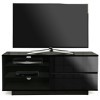 Centurion Gallus Gloss Black avec 2-Noir Tiroirs et 3 tablettes 26 "-55" LED/LCD/Plasma Cabinet Meuble TV