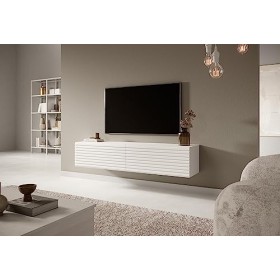 Selsey PAVAS Meuble TV, Melamine, Blanc, 175 cm