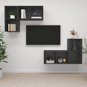 VEEKI Meuble TV, Meuble TV Suspendu, Meuble, Meuble TV avec Rangement，Meuble Industriel, Convient pour Salon ou Chambre, Meub