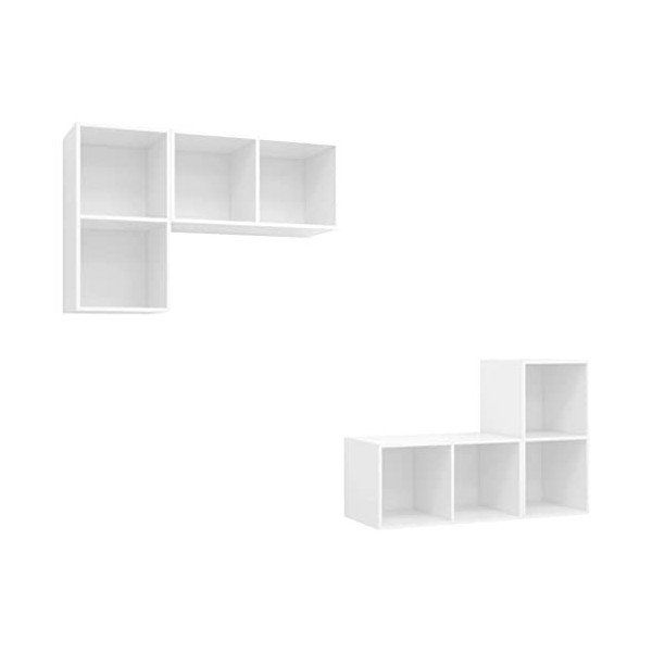 VEEKI Meuble TV, Meuble TV Suspendu, Meuble, Meuble TV avec Rangement，Meuble Industriel, Convient pour Salon ou Chambre, Meub