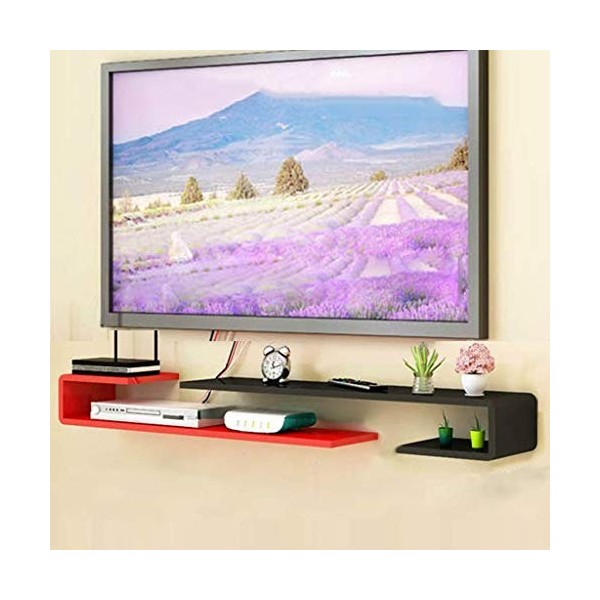 AFEO-Mural Meuble TV Étagère Murale pour télévision Étagère Murale pour Chambre à Coucher Salon Étagère de Stockage multimédi